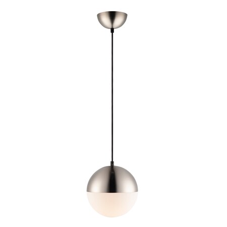 Et2 Half Moon 1-Light 7.75" Wide Satin Nickel Pendant Light E20361-92SN